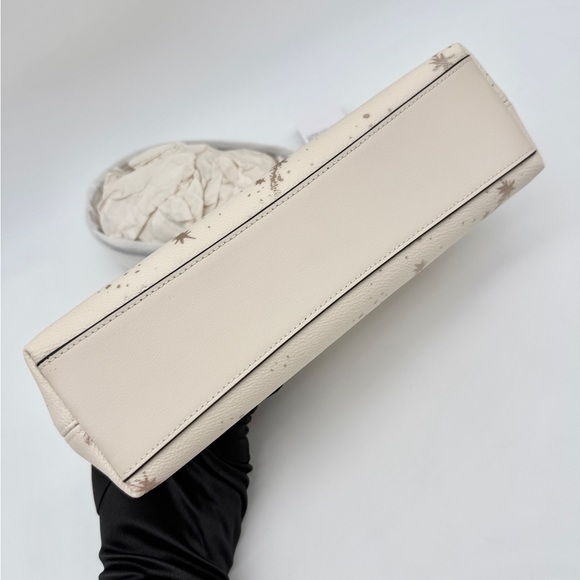 Coach Charlotte Shoulder Bag With Star Print Chalk Gold - Picture 6 of 13